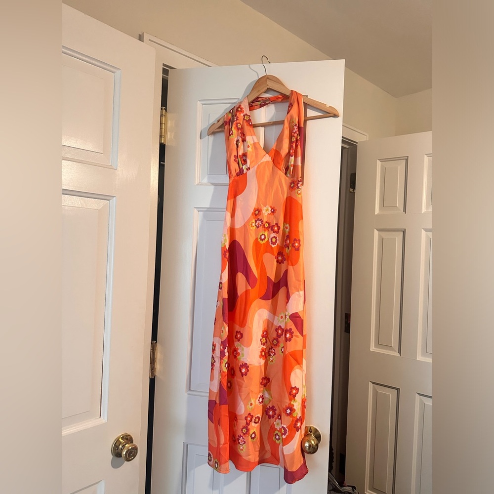 Light satin dress